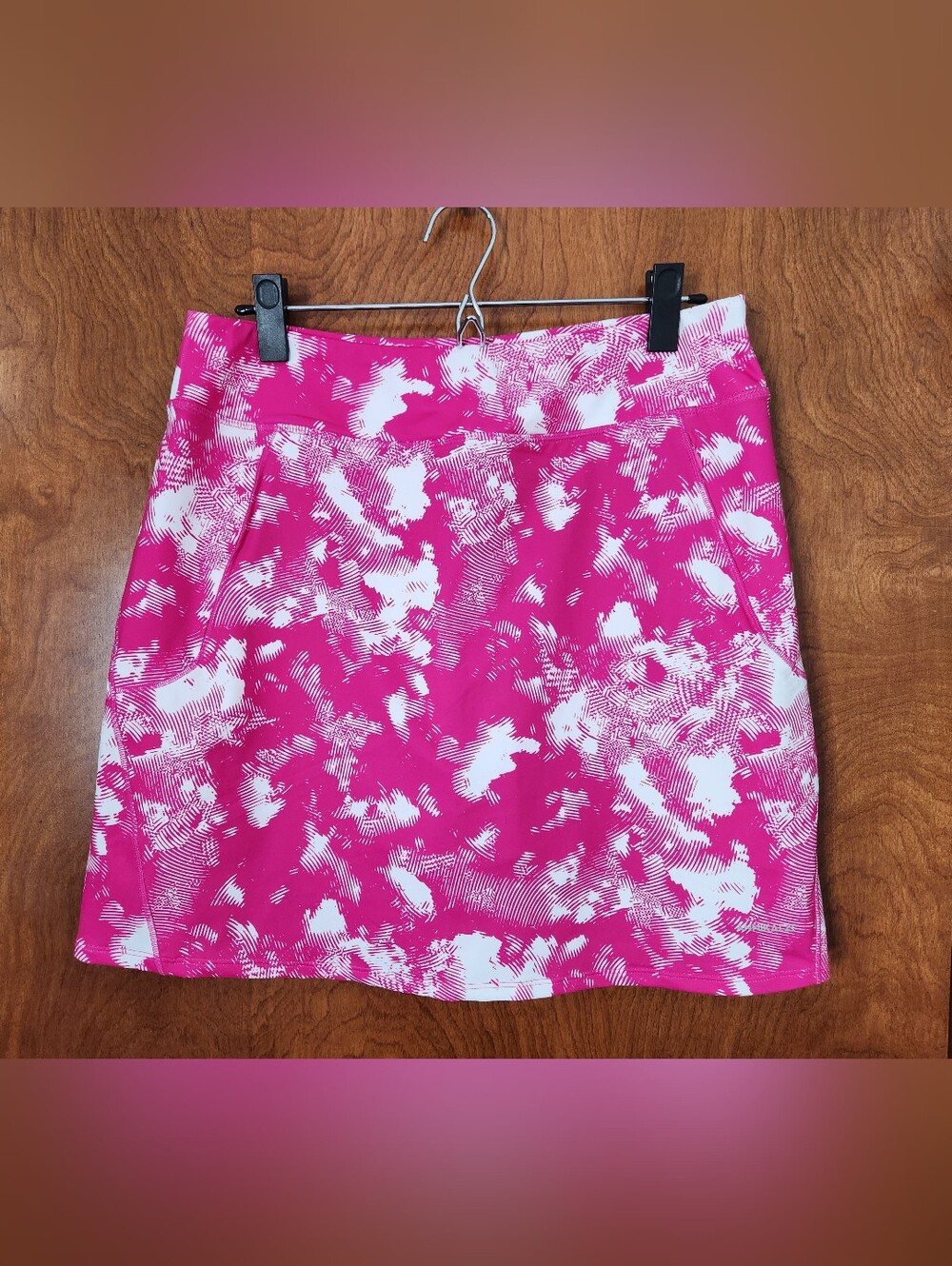 Annika Cutter & Buck Pink White Abstract CB DryTec UPF 50+ Golf Skort